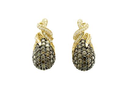 Le Vian Grand Sample Sale Earrings featuring Chocolate Diamonds, Vanilla Diamonds set in 14K Yellow Gold - BirthStone.com