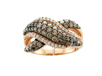 Le Vian Grand Sample Sale Ring featuring Chocolate Diamonds, Vanilla Diamonds set in 14K Rose Gold - BirthStone.com