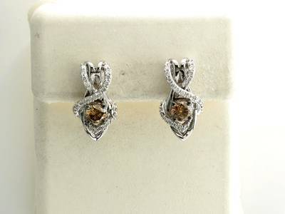 14K WHITE GOLD DIAMOND  EARRINGS