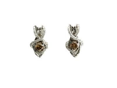 Le Vian Grand Sample Sale Earrings featuring Chocolate Diamonds, Vanilla Diamonds set in 14K White Gold - BirthStone.com