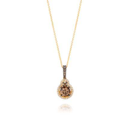 14K YELLOW GOLD DIAMOND  PENDANT