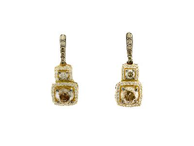 Le Vian Grand Sample Sale Earrings featuring Chocolate Diamonds, Vanilla Diamonds set in 14K Yellow Gold - BirthStone.com