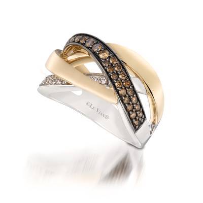 14K TWO TONE GOLD DIAMOND  RING