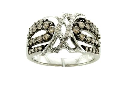 Le Vian Grand Sample Sale Ring featuring Chocolate Diamonds, Vanilla Diamonds set in 14K White Gold - BirthStone.com