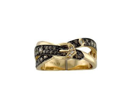 Le Vian Grand Sample Sale Ring featuring Chocolate Diamonds, Vanilla Diamonds set in 14K Yellow Gold - BirthStone.com