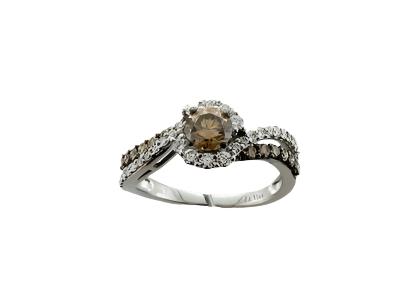 Le Vian Chocolatier Ring featuring Chocolate Diamonds, Vanilla Diamonds set in 14K White Gold - BirthStone.com