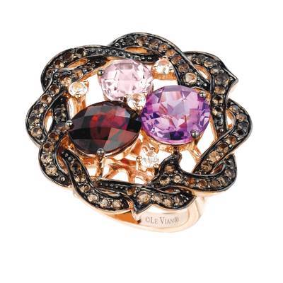 14K STRAWBERRY GOLD AMETHYST, GARNET, PINK AMETHYS