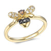 14K YELLOW GOLD DIAMOND  RING