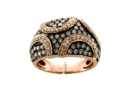 Le Vian Ring featuring Chocolate Diamonds, White Diamonds set in 18K Rose Gold - BirthStone.com