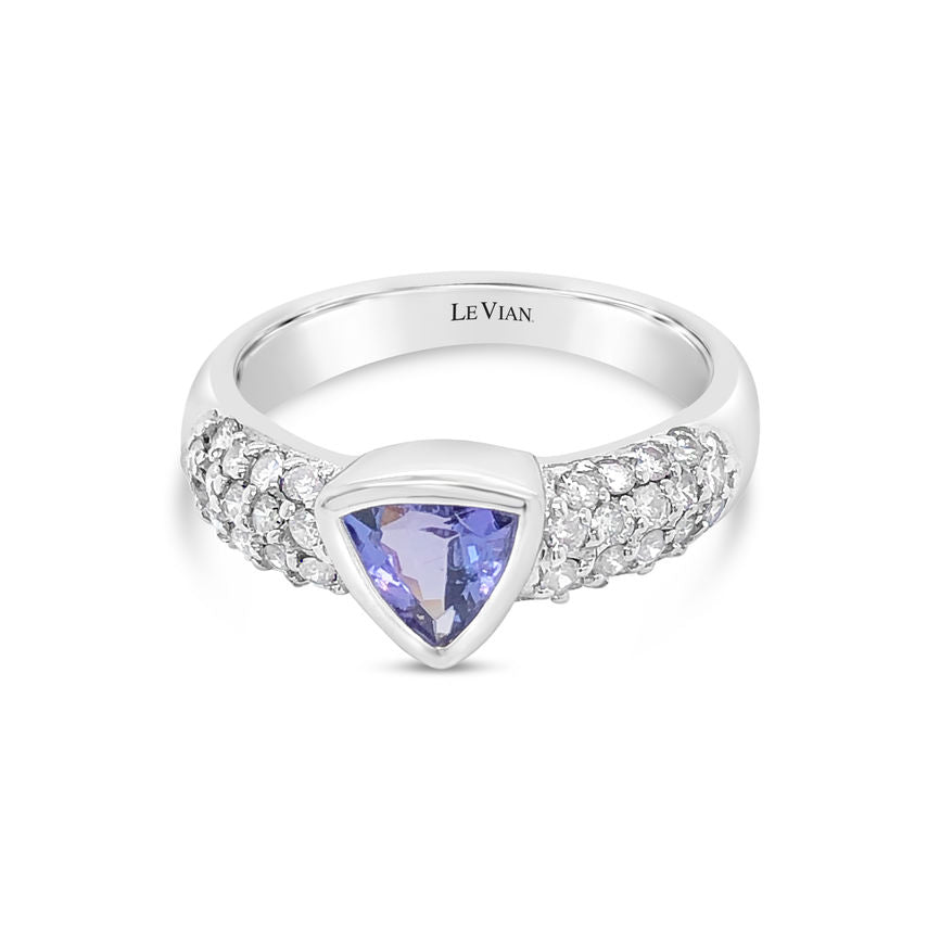 Le Vian Ring featuring Blueberry Tanzanite  set in 14K White Gold - BirthStone.com