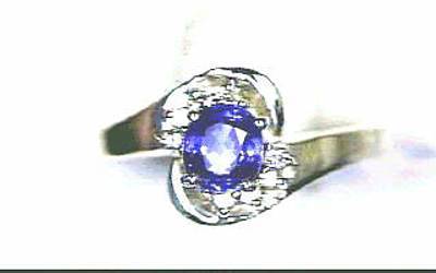 Le Vian Ring featuring Cornflower Sapphire set in 14K White Gold - BirthStone.com