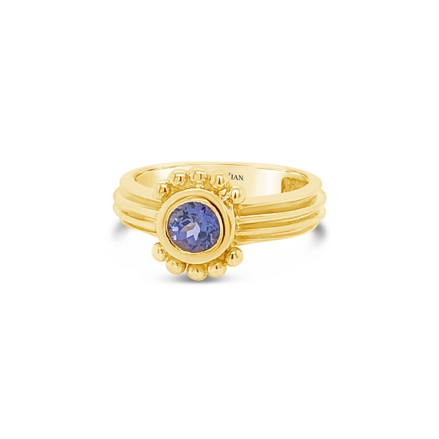 Le Vian Ring featuring Blueberry Tanzanite set in 14K Yellow Gold - BirthStone.com