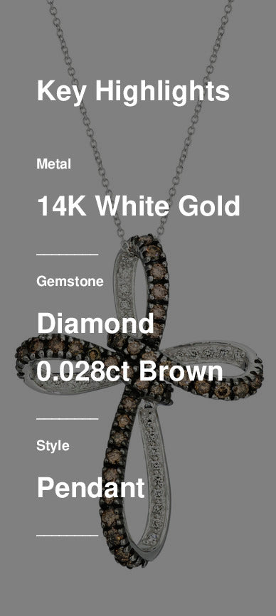 Le Vian Pendant featuring Chocolate Diamonds, White Diamonds set in 14K White Gold