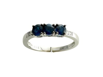 Le Vian Ring featuring Blueberry Sapphire White Diamonds set in 14K White Gold - BirthStone.com