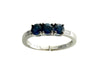 14K WHITE GOLD DIAMOND SAPPHIRE RING