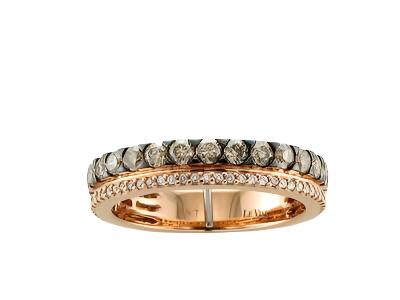 Le Vian Ring featuring Chocolate Diamonds, White Diamonds set in 14K Rose Gold - BirthStone.com