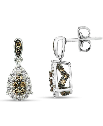 Le Vian Earrings featuring Chocolate Diamonds, Nude Diamonds set in 14K White Gold - BirthStone.com