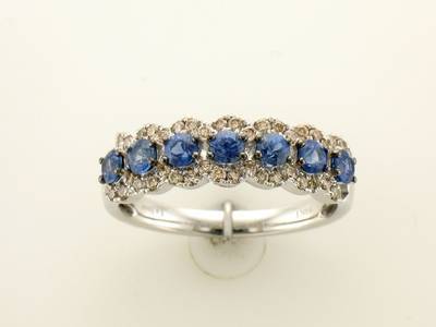 Le Vian Ring featuring Blueberry Sapphire Nude Diamonds set in 14K White Gold - BirthStone.com
