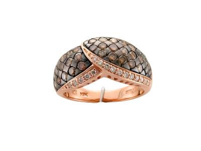 Le Vian Ring featuring Chocolate Diamonds, White Diamonds set in 14K Rose Gold - BirthStone.com