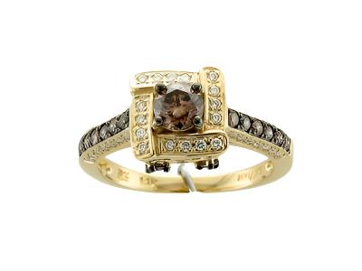 Le Vian Ring featuring Chocolate Diamonds, White Diamonds set in 14K Yellow Gold - BirthStone.com