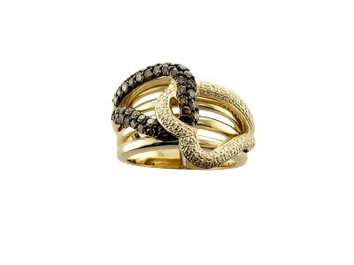 Le Vian Ring featuring Chocolate Diamonds, White Diamonds set in 14K Yellow Gold - BirthStone.com