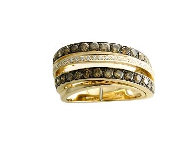 Le Vian Ring featuring Chocolate Diamonds, White Diamonds set in 14K Yellow Gold - BirthStone.com