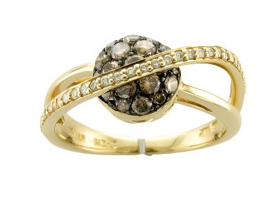 Le Vian Ring featuring Chocolate Diamonds, White Diamonds set in 14K Yellow Gold - BirthStone.com