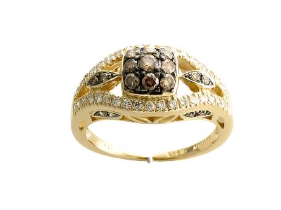 Le Vian Ring featuring Chocolate Diamonds, White Diamonds set in 14K Yellow Gold - BirthStone.com