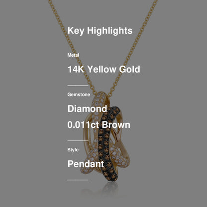 Le Vian Pendant featuring Chocolate Diamonds, White Diamonds set in 14K Yellow Gold