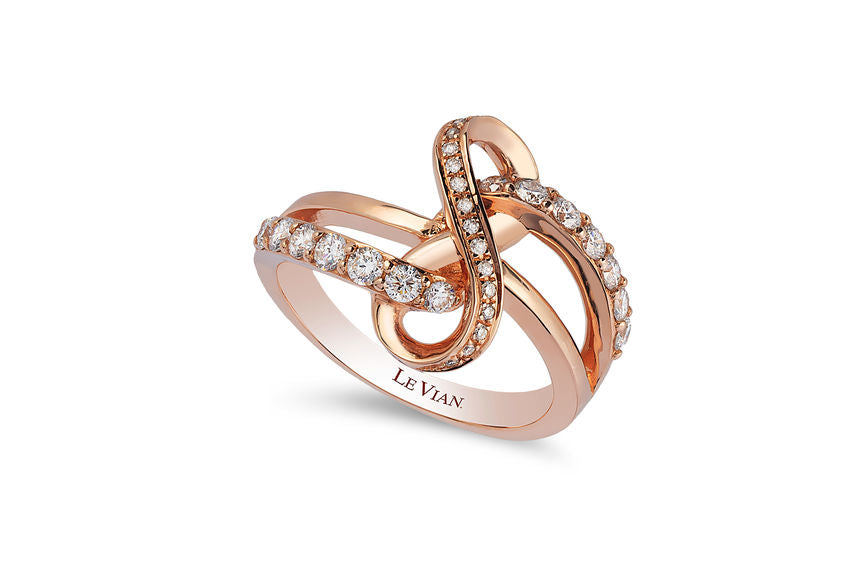 Le Vian Ring featuring White Diamonds set in 14K Rose Gold - BirthStone.com