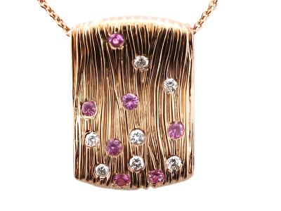 Le Vian Pendant featuring Bubble Gum Pink Sapphire White Diamonds set in 18K Rose Gold - BirthStone.com