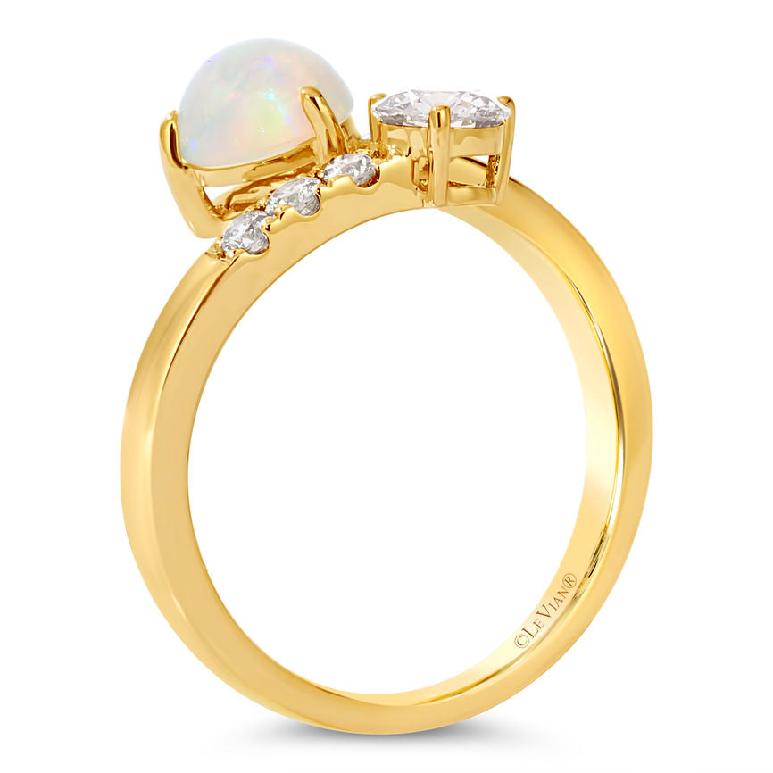 Le Vian Ring featuring Neopolitan Opal Nude Diamonds set in 14K Yellow Gold - BirthStone.com