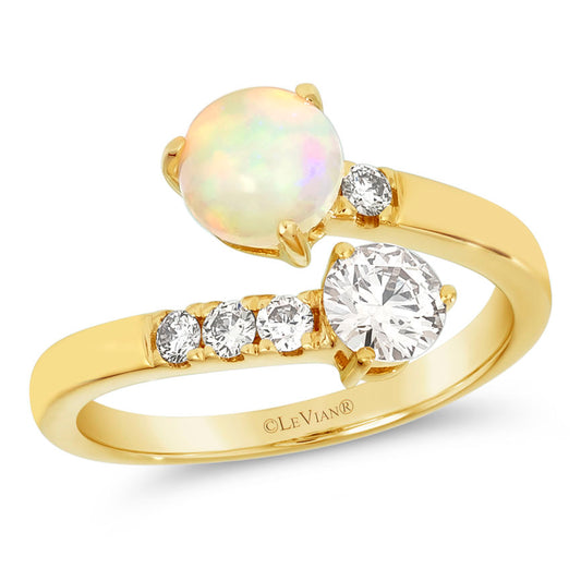 Le Vian Ring featuring Neopolitan Opal Nude Diamonds set in 14K Yellow Gold - BirthStone.com