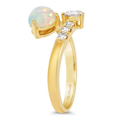 Le Vian Ring featuring Neopolitan Opal Nude Diamonds set in 14K Yellow Gold - BirthStone.com