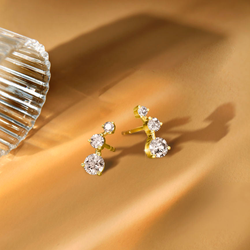 Le Vian Earrings featuring Nude Diamonds set in 14K Yellow Gold - BirthStone.com