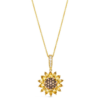 Le Vian Pendant featuring Cinnamon Citrine Nude Diamonds, Chocolate Diamonds set in 14K Yellow Gold - BirthStone.com