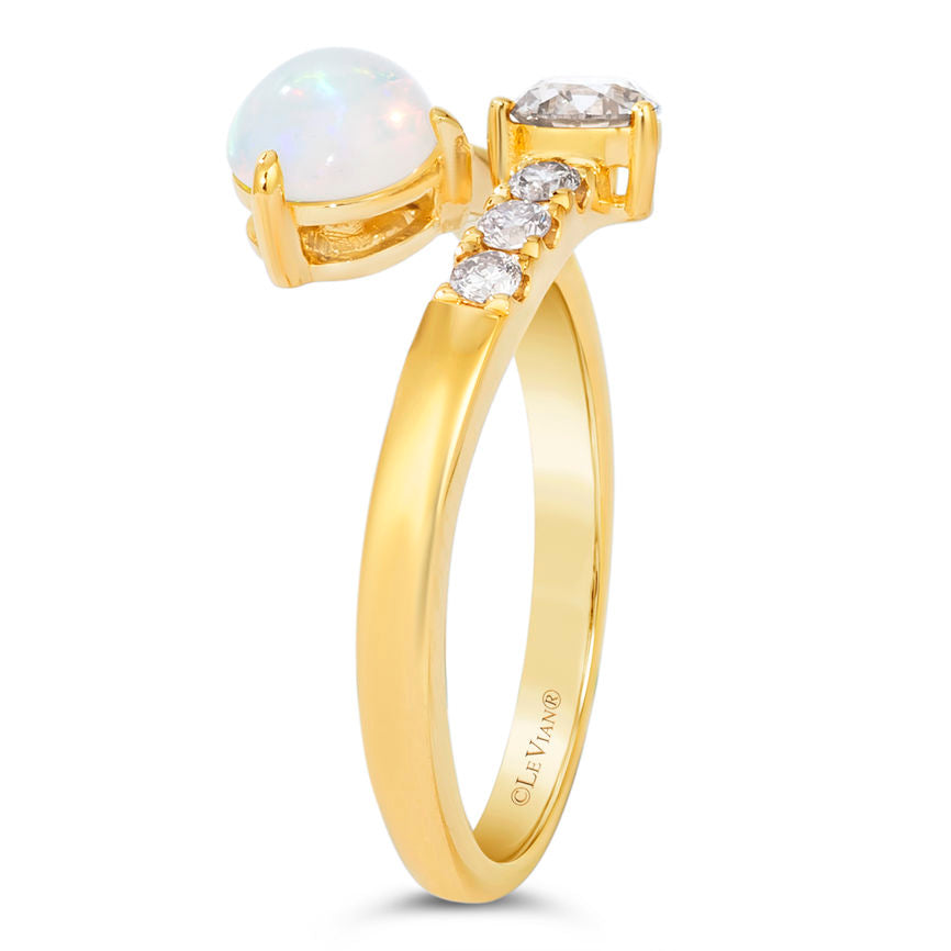 Le Vian Ring featuring Neopolitan Opal Nude Diamonds set in 14K Yellow Gold - BirthStone.com