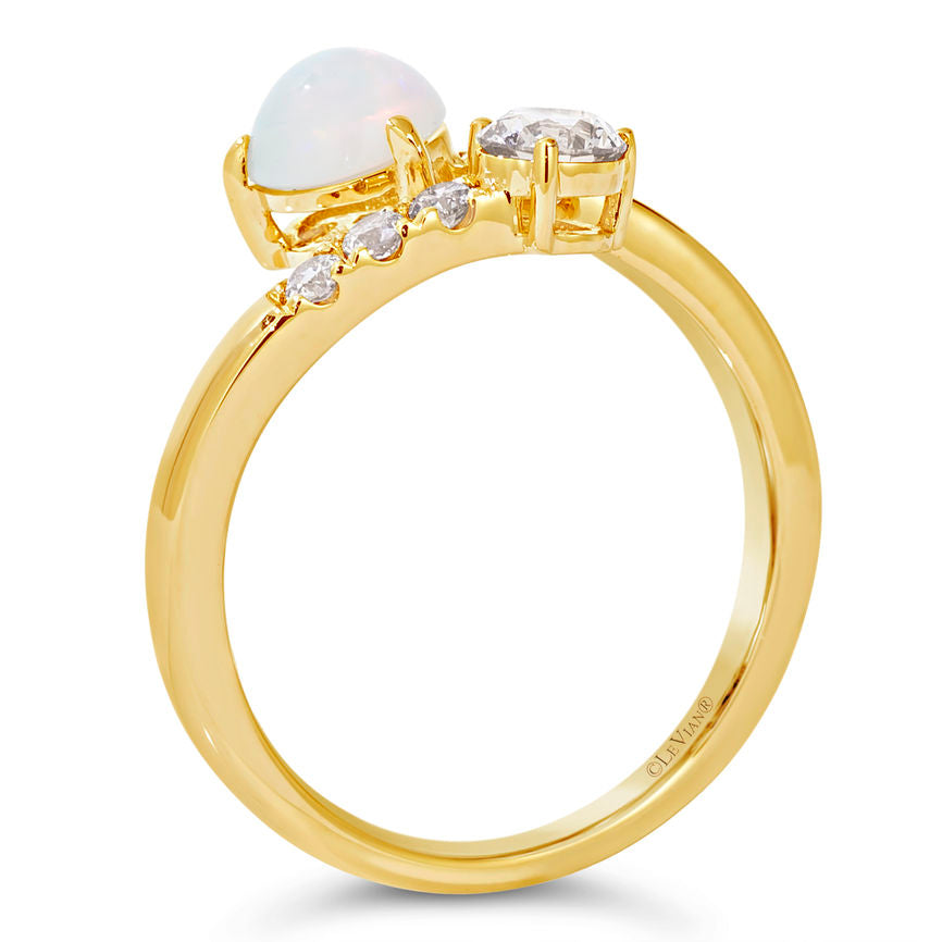 Le Vian Ring featuring Neopolitan Opal Nude Diamonds set in 14K Yellow Gold - BirthStone.com