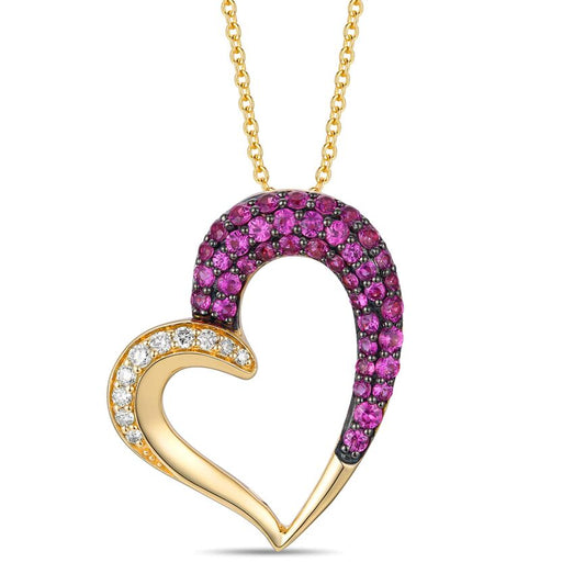 Le Vian Pendant featuring Passion Ruby Nude Diamonds set in 14K Yellow Gold - BirthStone.com