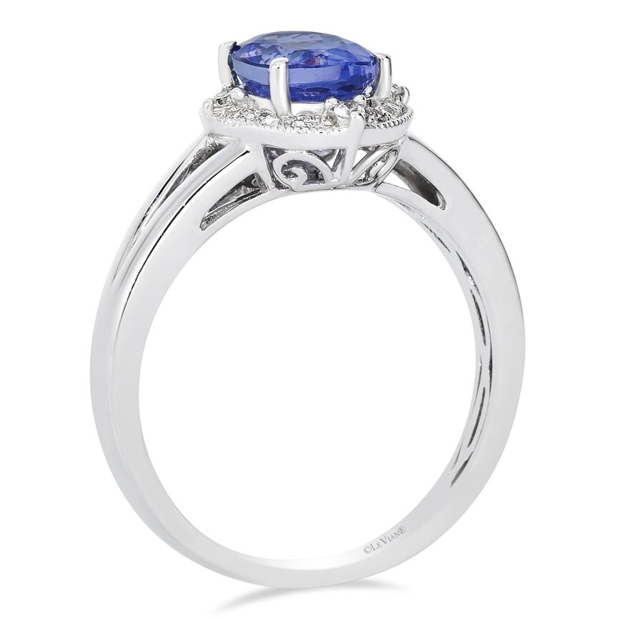 Le Vian Grand Sample Sale Ring featuring Blueberry Tanzanite White Diamonds set in 14K White Gold
