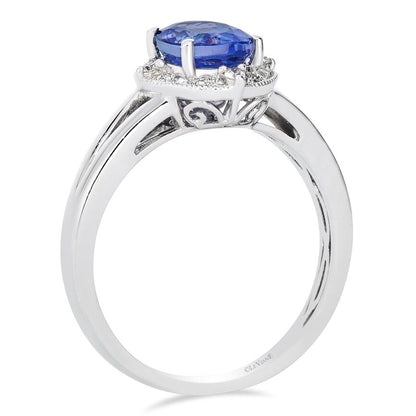 Le Vian Grand Sample Sale Ring featuring Blueberry Tanzanite White Diamonds set in 14K White Gold