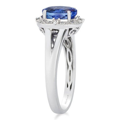 Le Vian Grand Sample Sale Ring featuring Blueberry Tanzanite White Diamonds set in 14K White Gold