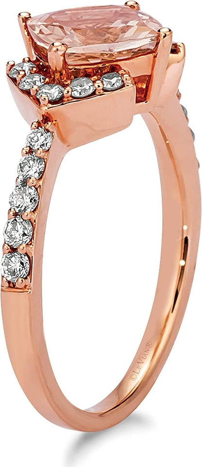 Le Vian Ring featuring Peach Morganite Nude Diamonds set in 14K Rose Gold
