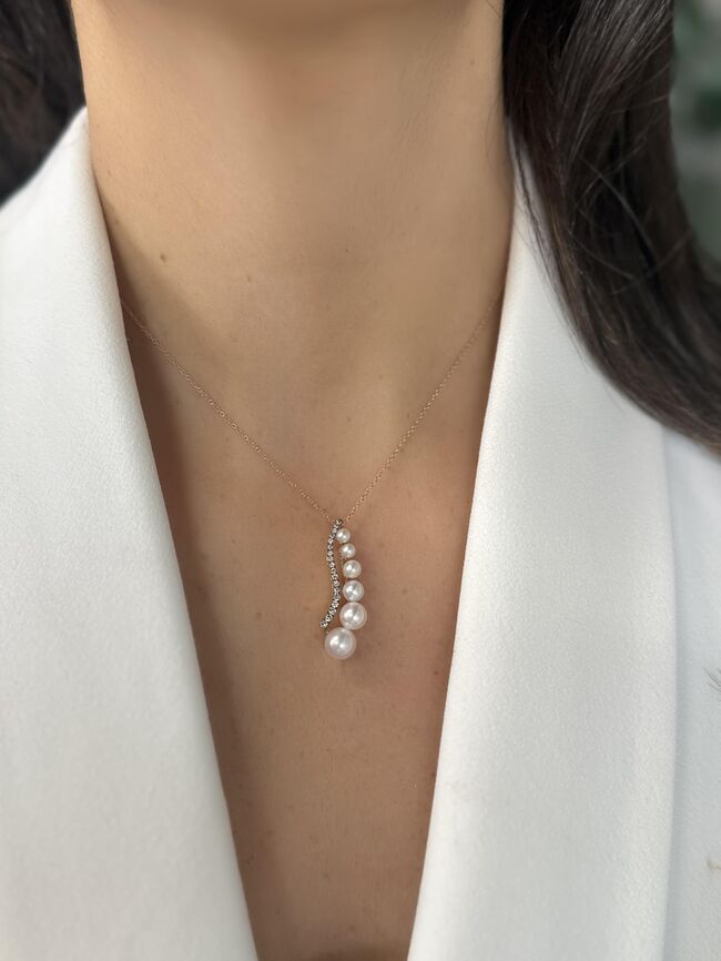 Le Vian Chocolatier Pendant featuring White Pearls Chocolate Diamonds set in 14K Rose Gold