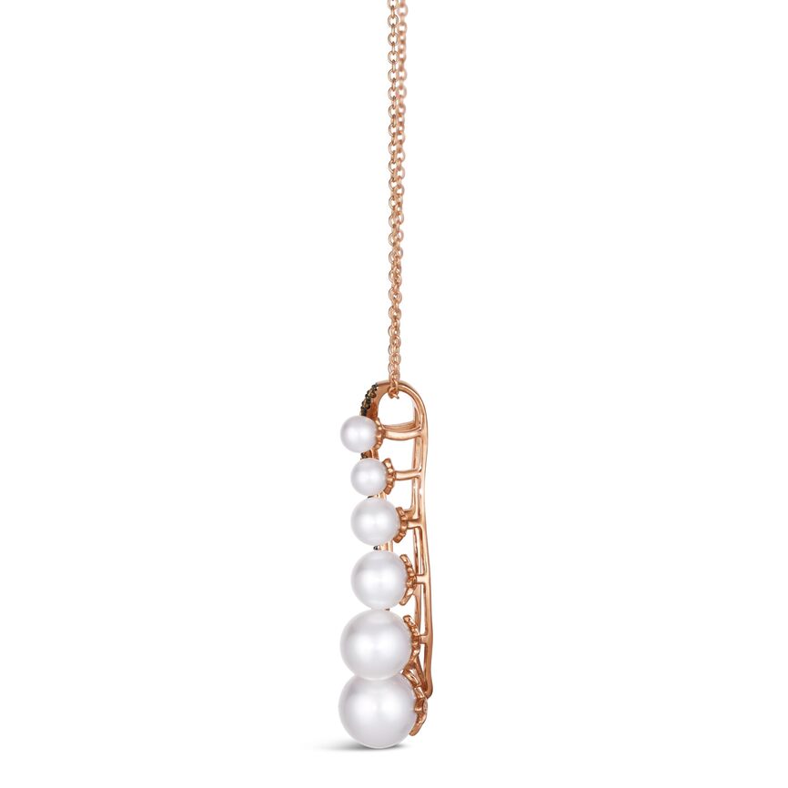 Le Vian Chocolatier Pendant featuring White Pearls Chocolate Diamonds set in 14K Rose Gold