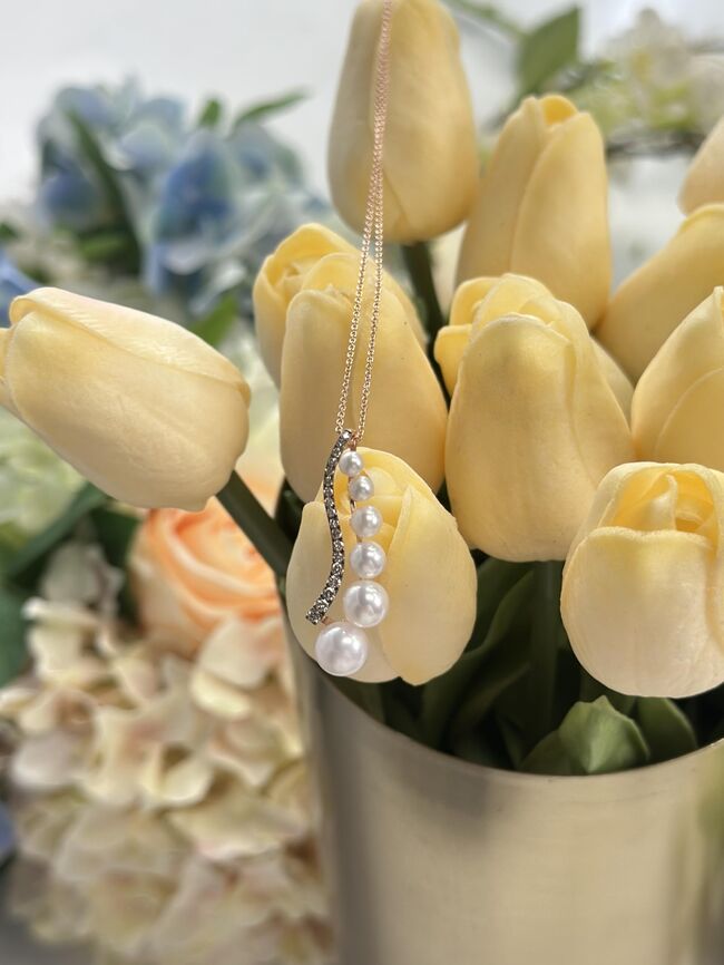Le Vian Chocolatier Pendant featuring White Pearls Chocolate Diamonds set in 14K Rose Gold