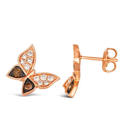 Le Vian Earrings featuring Chocolate Diamonds, Nude Diamonds set in 14K Rose Gold