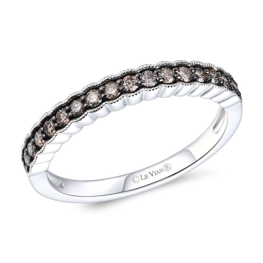 Le Vian Chocolatier Ring featuring Chocolate Diamonds set in 14K White Gold - BirthStone.com