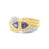 14K  GOLD DIAMOND TANZANITE RING