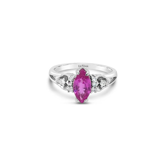 Le Vian Grand Sample Sale Ring featuring Bubble Gum Pink Sapphire  set in 14K White Gold - BirthStone.com